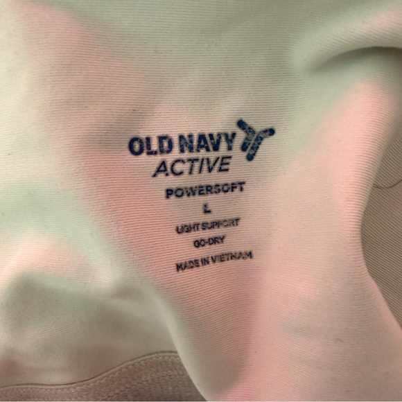 Old Navy Women’s Ribbed Scoop Neck Crop Powersoft Beige/Cream Tank Top Size L - Picture 3 of 3